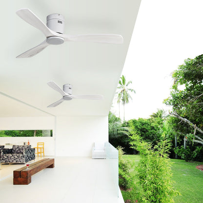 Ventilateur de plafond encastré Sofucor 52 pouces avec télécommande, moteur réversible et éclairage intégré en option