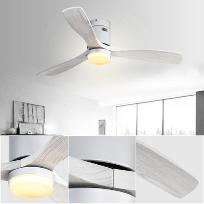 Ventilateur de plafond encastré Sofucor 52 pouces avec télécommande, moteur réversible et éclairage intégré en option