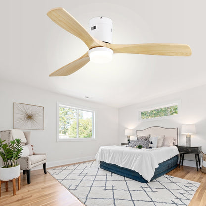 Ventilateur de plafond encastré Sofucor 52 pouces avec télécommande, moteur réversible et éclairage intégré en option