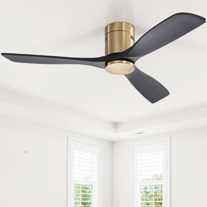 Ventilateur de plafond encastré Sofucor 52 pouces avec télécommande, moteur réversible et éclairage intégré en option