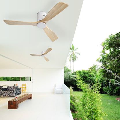 Ventilateur de plafond encastré Sofucor 52 pouces avec télécommande, moteur réversible et éclairage intégré en option