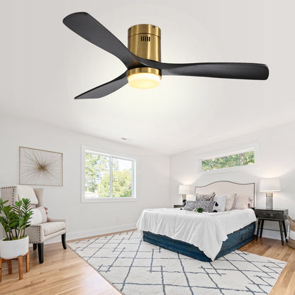 Ventilateur de plafond encastré Sofucor 52 pouces avec télécommande, moteur réversible et éclairage intégré en option