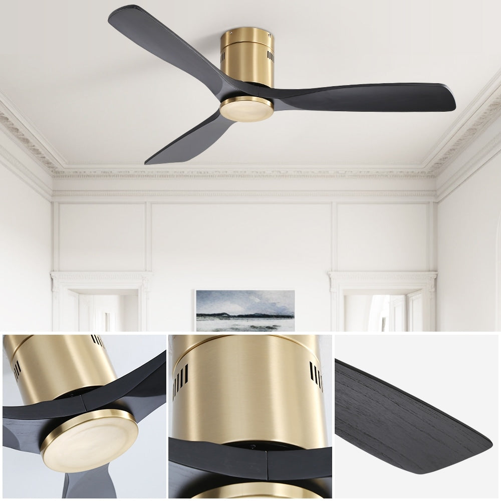 Ventilateur de plafond encastré Sofucor 52 pouces avec télécommande, moteur réversible et éclairage intégré en option