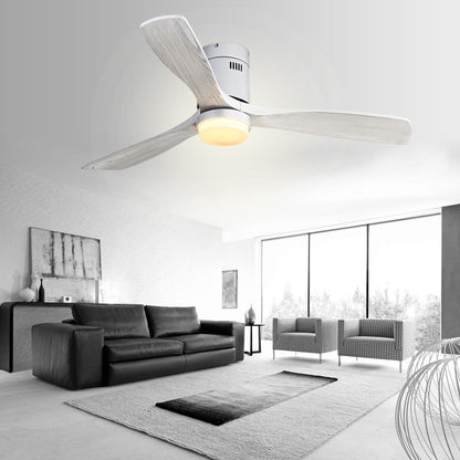 Ventilateur de plafond encastré Sofucor 52 pouces avec télécommande, moteur réversible et éclairage intégré en option