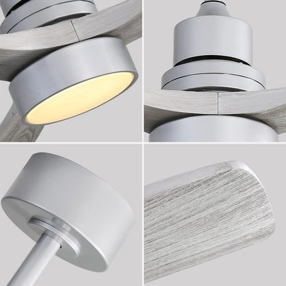 Ventilateur de plafond d'intérieur en bois Sofucor 52 avec télécommande et éclairage intégré en option