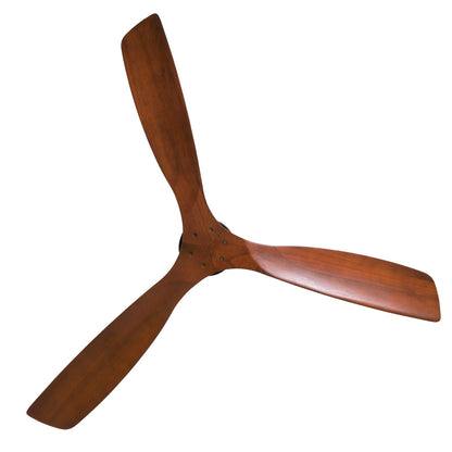 Ventilateur de plafond silencieux en bois de noyer 52/60/48 avec télécommande et éclairage intégré en option