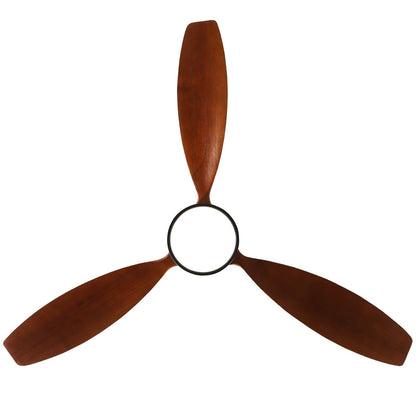 Ventilateur de plafond silencieux en bois de noyer 52/60/48 avec télécommande et éclairage intégré en option