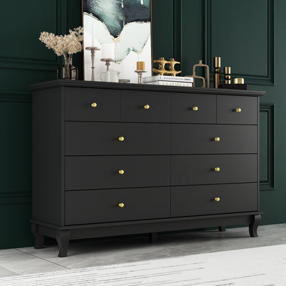 Commode double de 55,1 po de large avec tiroirs de rangement