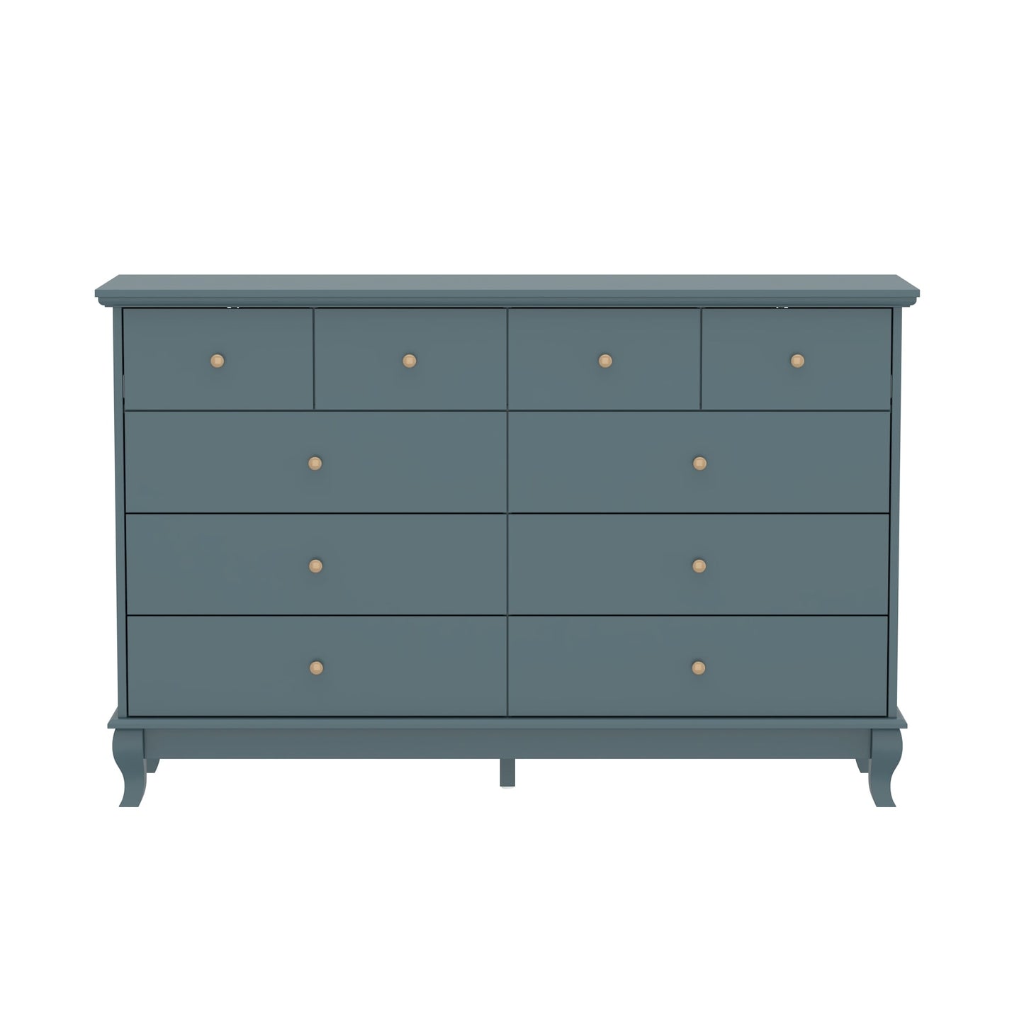 Commode double de 55,1 po de large avec tiroirs de rangement