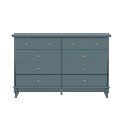 Commode double de 55,1 po de large avec tiroirs de rangement