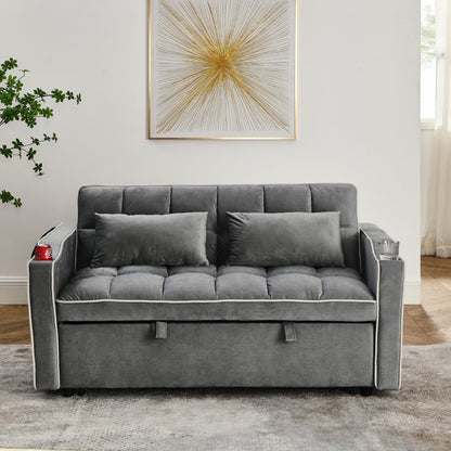 Canapé-lit pliable polyvalent de 55,51 pouces en 3 longueurs