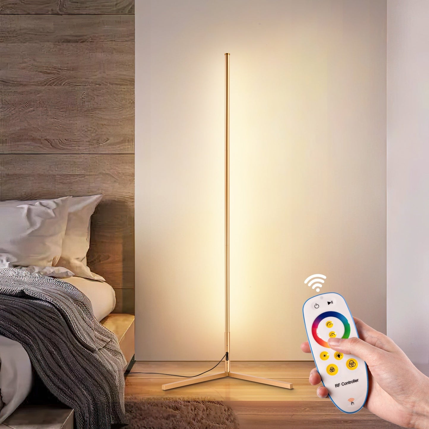 Lampe d'angle en métal RVB 55 LED minimaliste
