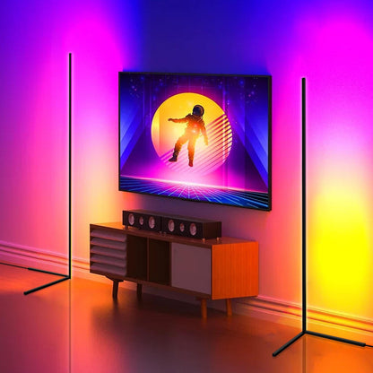 Lampe d'angle en métal RVB 55 LED minimaliste