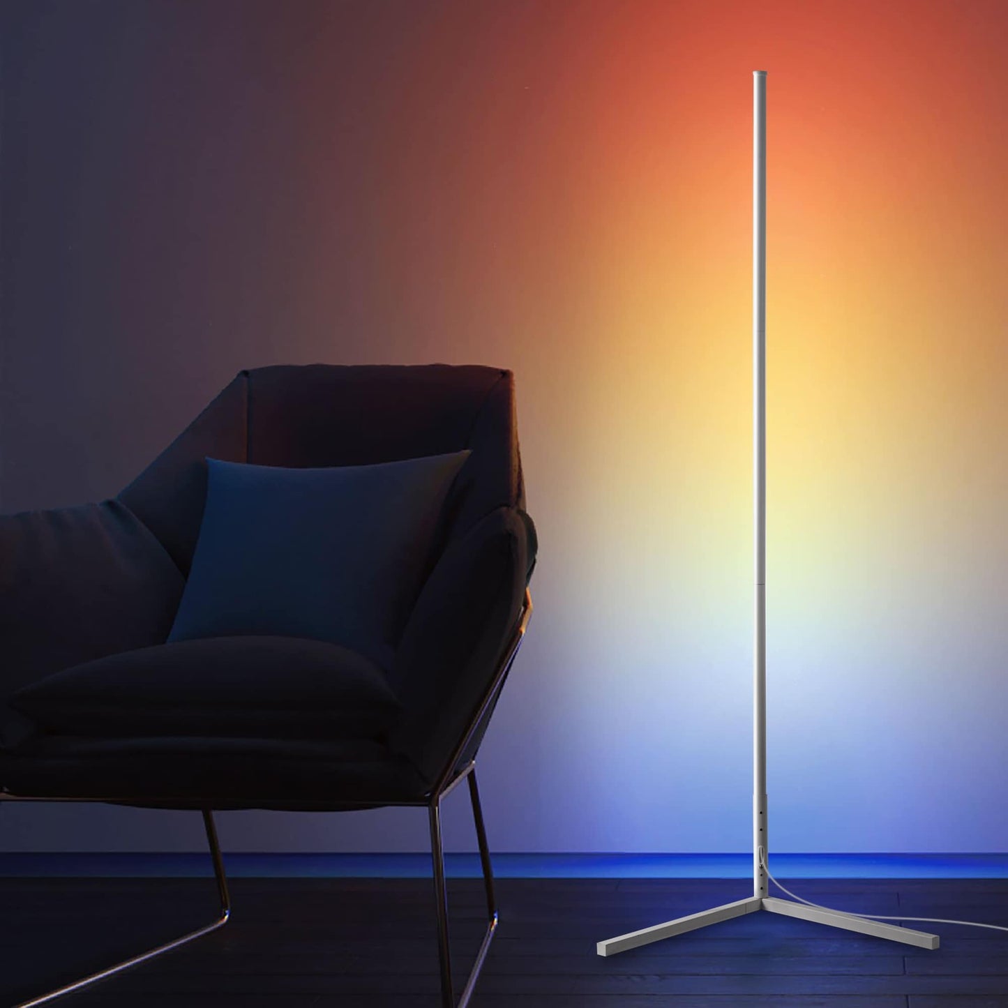 Lampe d'angle en métal RVB 55 LED minimaliste