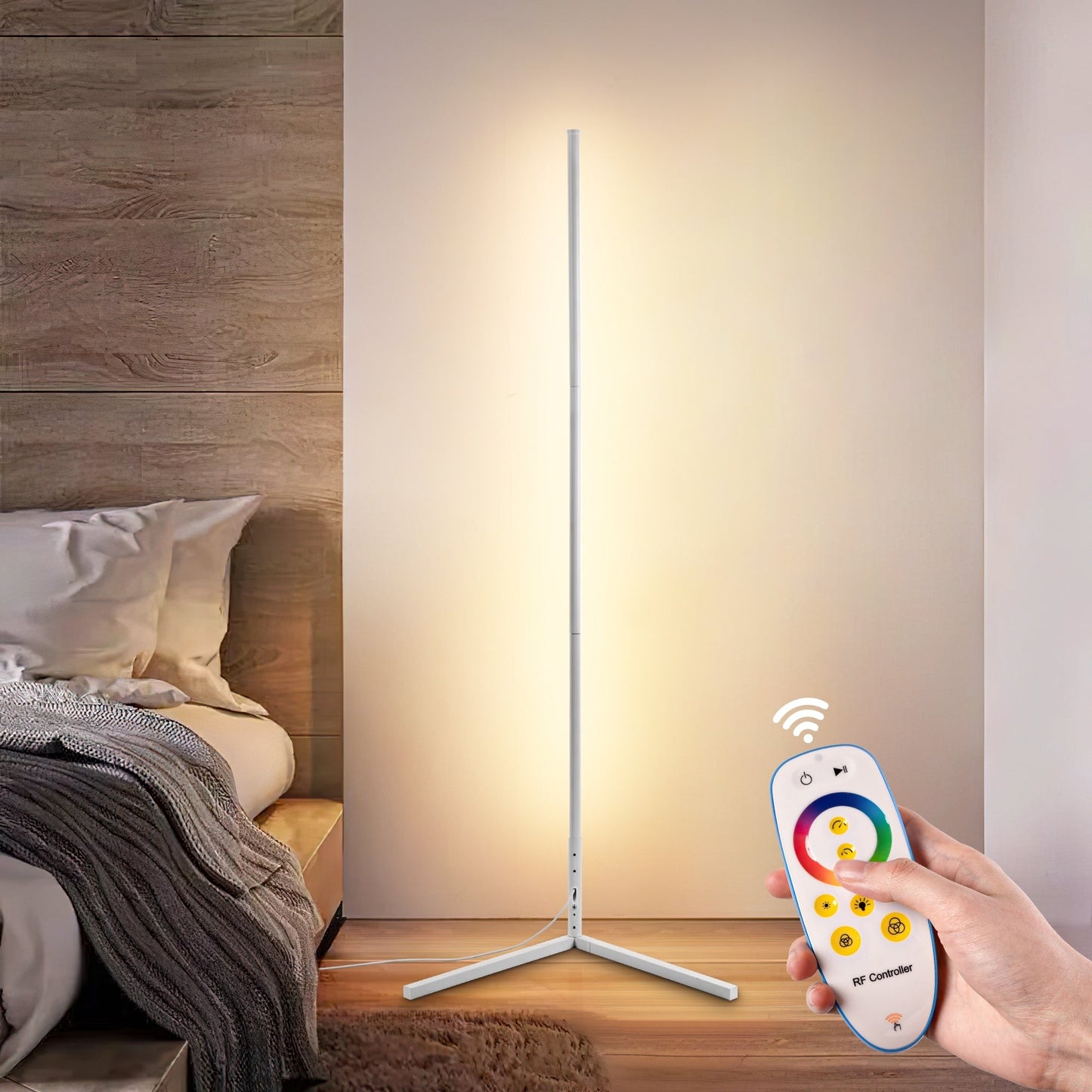 Lampe d'angle en métal RVB 55 LED minimaliste