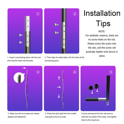 Lampe d'angle en métal RVB 55 LED minimaliste