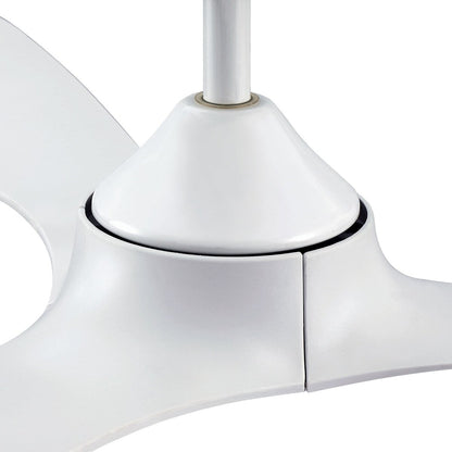 Ventilateur de plafond moderne noir à hélice à courant continu à 3 pales avec télécommande