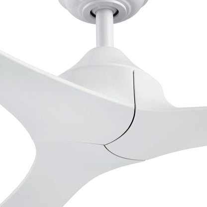Ventilateur de plafond moderne noir à hélice à courant continu à 3 pales avec télécommande