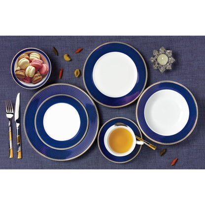 Service de table en porcelaine tendre 57 pièces - Minuit - Doré