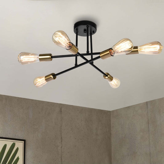 Plafonnier semi-encastré moderne en métal Sputnik de 60 cm (23,62 po)
