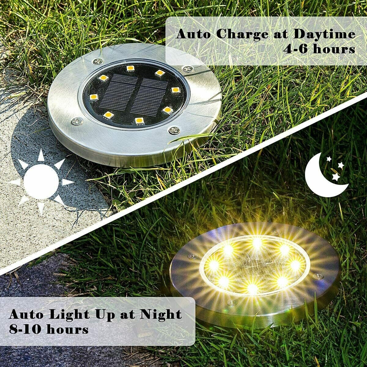 Éclairage solaire d'extérieur étanche pour allée