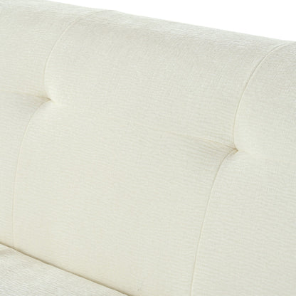 85.8 Wide Chenille Fabric 3-Seater Sofa with Tufted Style, Full Sponge Compression Design, with Powder-Free Foam