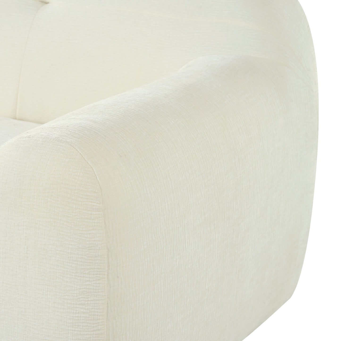 85.8 Wide Chenille Fabric 3-Seater Sofa with Tufted Style, Full Sponge Compression Design, with Powder-Free Foam