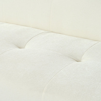 85.8 Wide Chenille Fabric 3-Seater Sofa with Tufted Style, Full Sponge Compression Design, with Powder-Free Foam