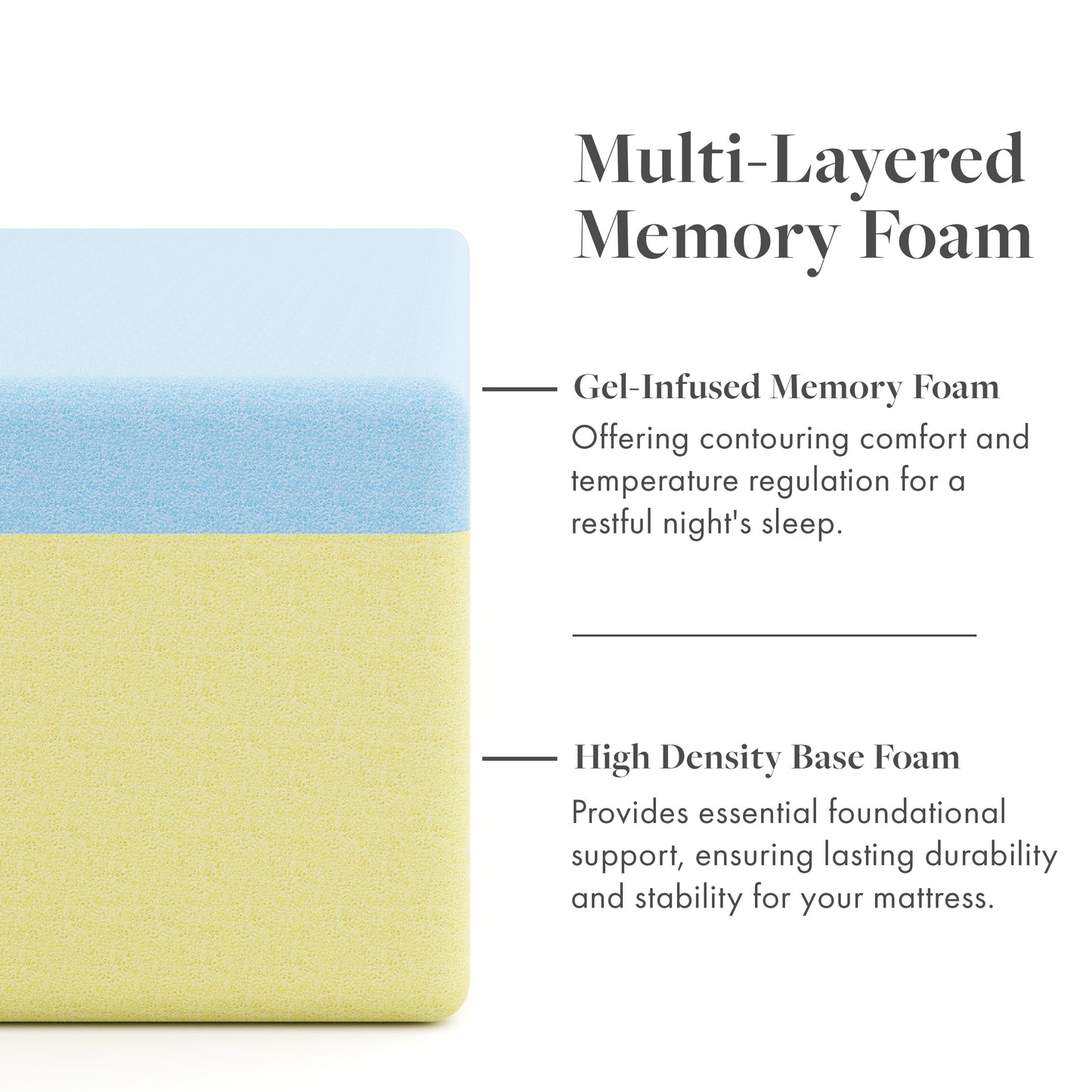 Matelas en mousse à mémoire de forme SoftNest Rejuv Collection 6 pouces de qualité supérieure