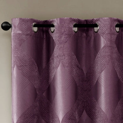 Panneau de rideau occultant total en jacquard tricoté SunSmart Abel Ogee