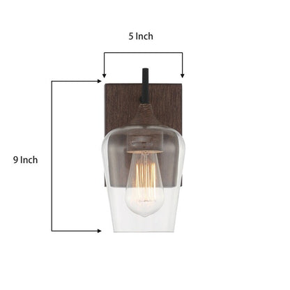 Lot de 2 appliques murales modernes en verre de style ferme, certifiées UL