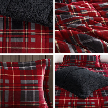Parure de couette Woolrich Alton en duvet synthétique et sherpa