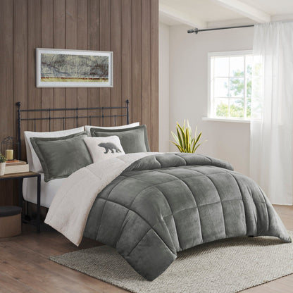 Parure de couette Woolrich Alton en duvet synthétique et sherpa