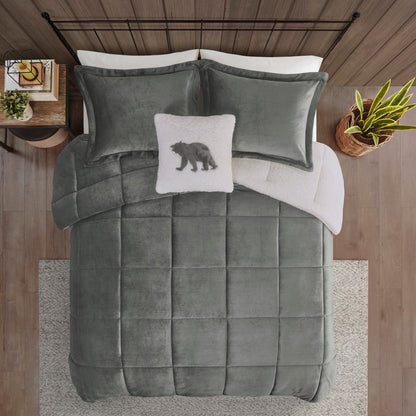 Parure de couette Woolrich Alton en duvet synthétique et sherpa