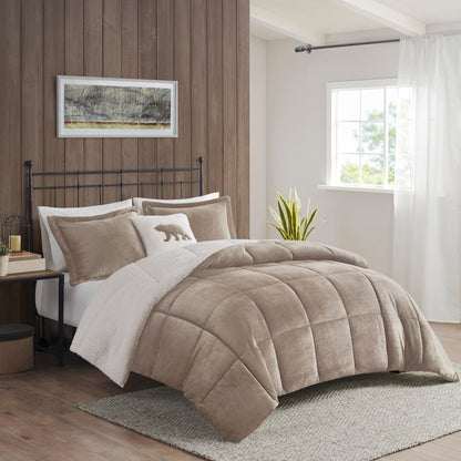 Parure de couette Woolrich Alton en duvet synthétique et sherpa
