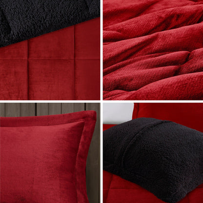 Parure de couette Woolrich Alton en duvet synthétique et sherpa