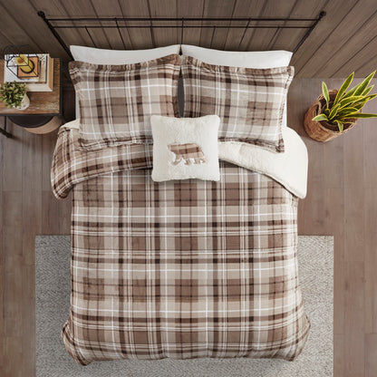 Parure de couette Woolrich Alton en duvet synthétique et sherpa