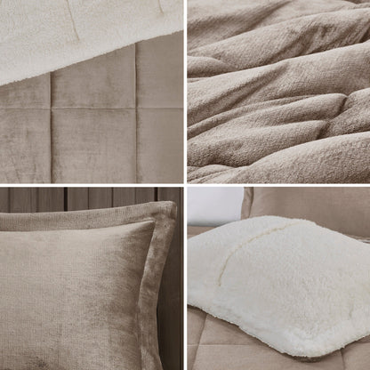 Parure de couette Woolrich Alton en duvet synthétique et sherpa
