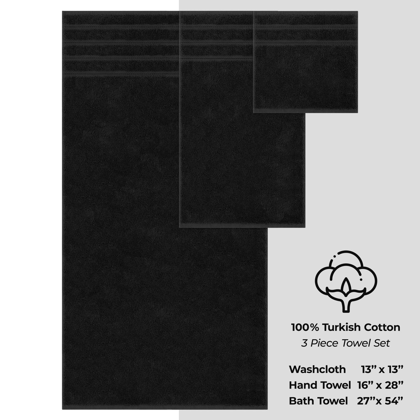 Ensemble de serviettes de bain 3 pièces 100 % coton Serviettes de bain turques de luxe Serviettes de toilette extra larges Serviettes de visage Ensemble de liquidation