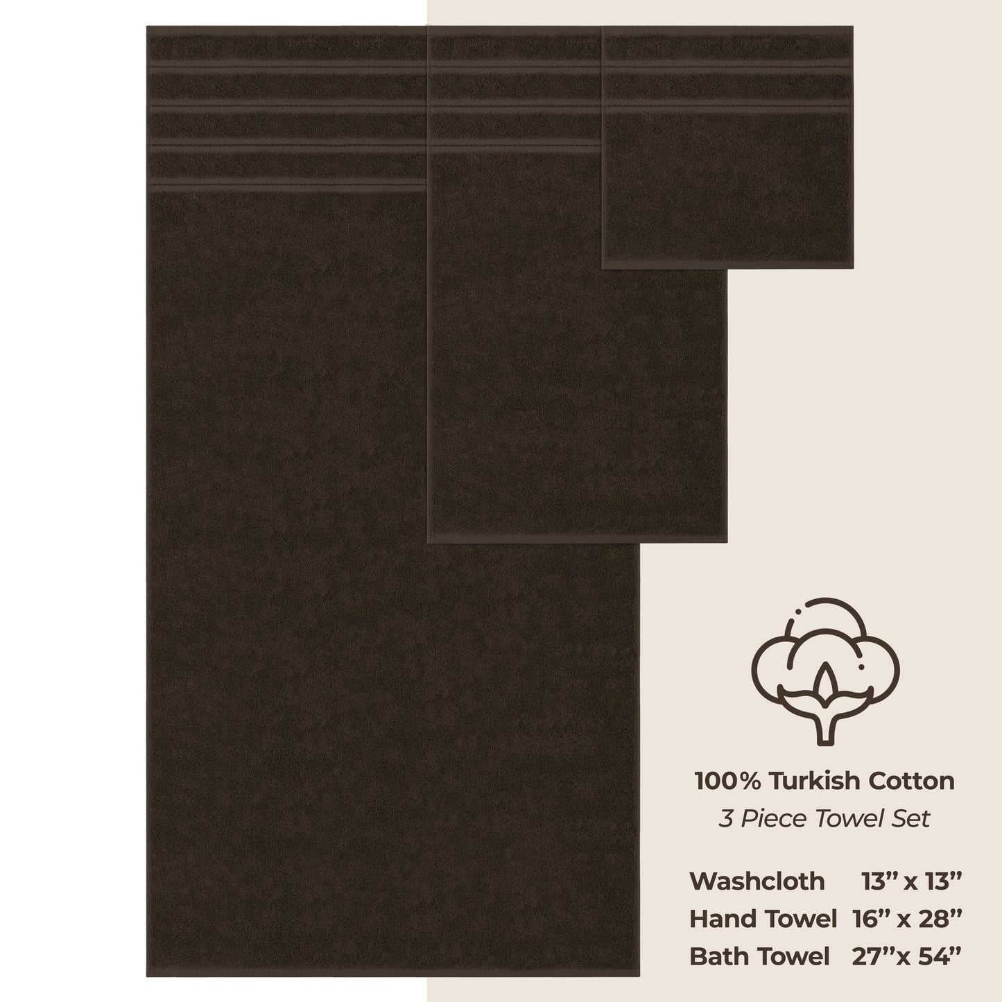 Ensemble de serviettes de bain 3 pièces 100 % coton Serviettes de bain turques de luxe Serviettes de toilette extra larges Serviettes de visage Ensemble de liquidation