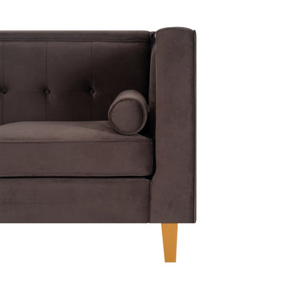 Sofa for Living Room Mid Century Sofa Tufted Cushion Solid Wooden Legs for Living Room Bedroom Comfy