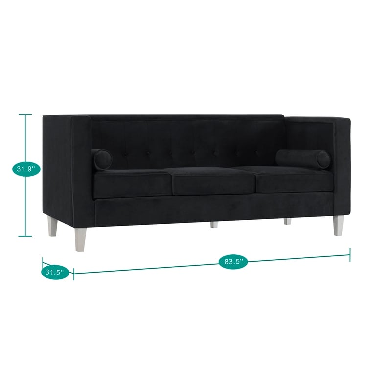 Sofa for Living Room Mid Century Sofa Tufted Cushion Solid Wooden Legs for Living Room Bedroom Comfy