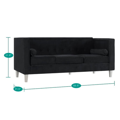 Sofa for Living Room Mid Century Sofa Tufted Cushion Solid Wooden Legs for Living Room Bedroom Comfy