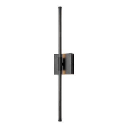 Applique murale linéaire moderne à 1 ampoule, noire/dorée/nickel, à LED, à intensité variable, pour salle de bain