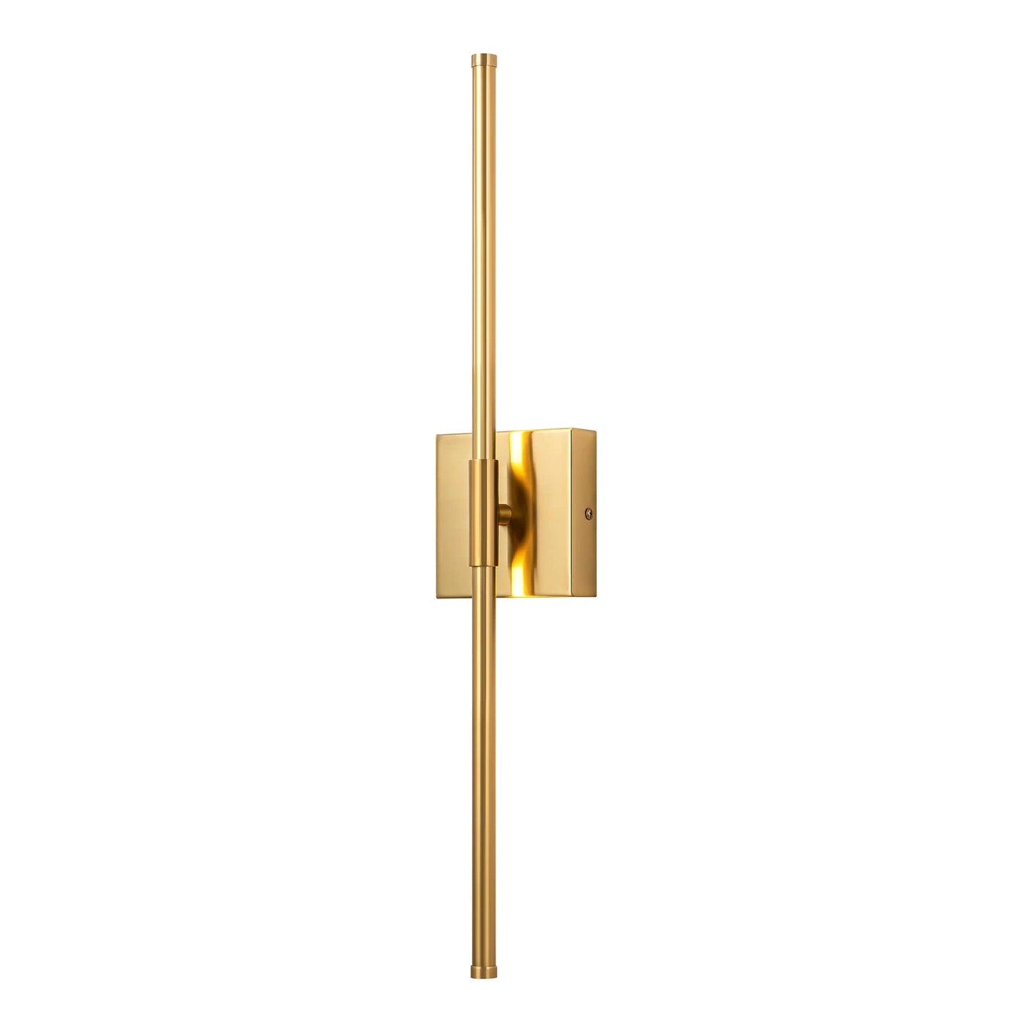 Applique murale linéaire moderne à 1 ampoule, noire/dorée/nickel, à LED, à intensité variable, pour salle de bain
