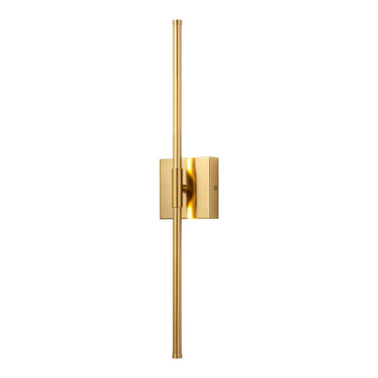 Applique murale linéaire moderne à 1 ampoule, noire/dorée/nickel, à LED, à intensité variable, pour salle de bain