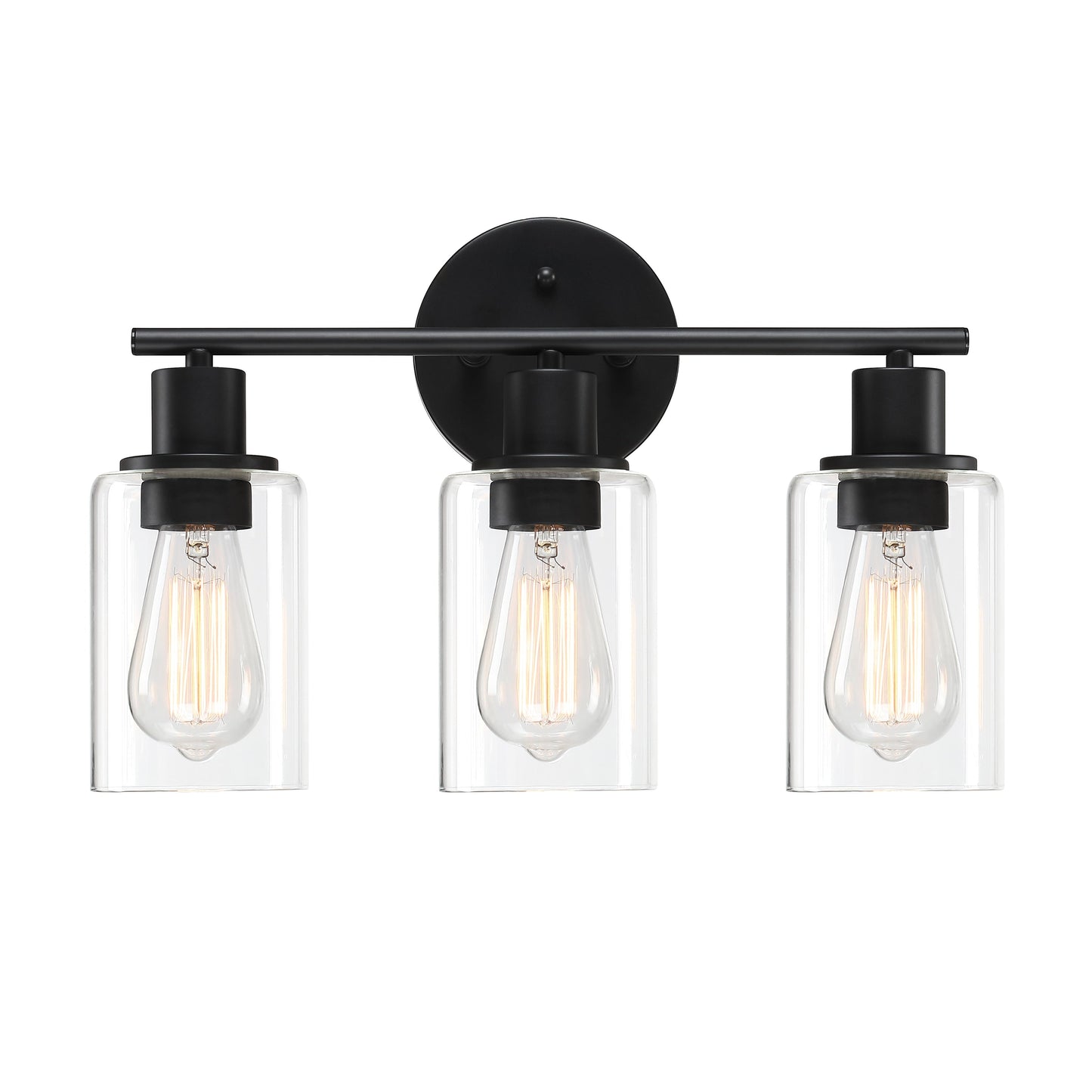 Luminaire de salle de bain à 3 lumières de 17 po, en bronze huilé, pour meuble-lavabo