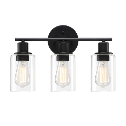 Luminaire de salle de bain à 3 lumières de 17 po, en bronze huilé, pour meuble-lavabo