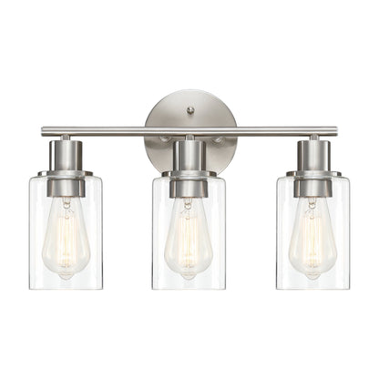 Luminaire de salle de bain à 3 lumières de 17 po, en bronze huilé, pour meuble-lavabo