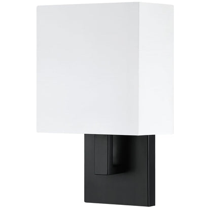 Applique murale avec abat-jour en tissu blanc